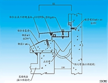 屋面金属盖板型（直角）示意图